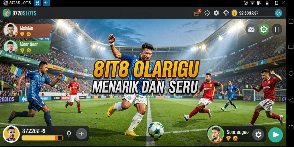 Gameplay dinamis 8728SLOTS dengan tema olahraga yang seru.