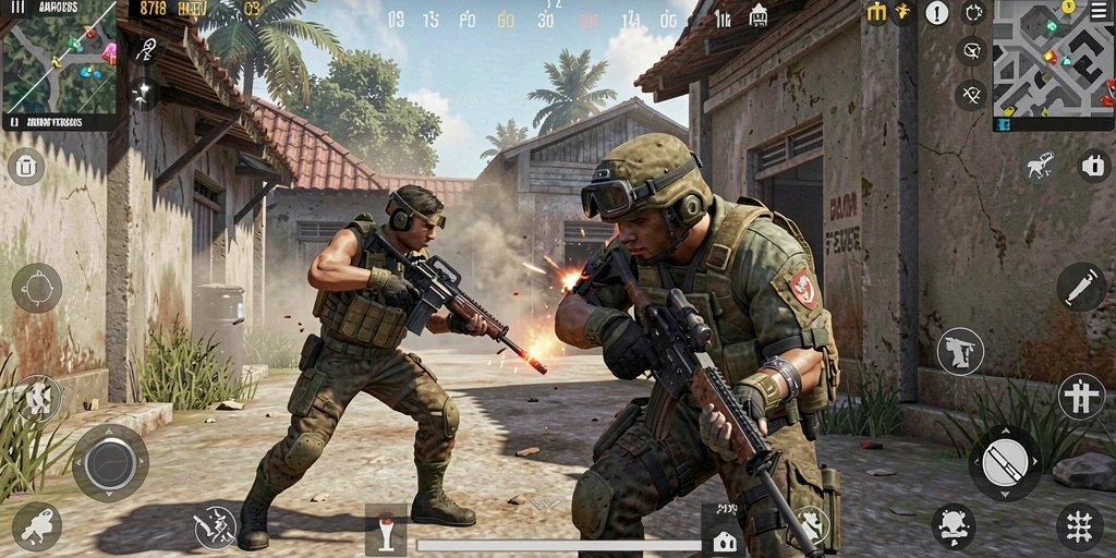 Tampilan gameplay menarik dari game FPS 8768 yang penuh aksi.