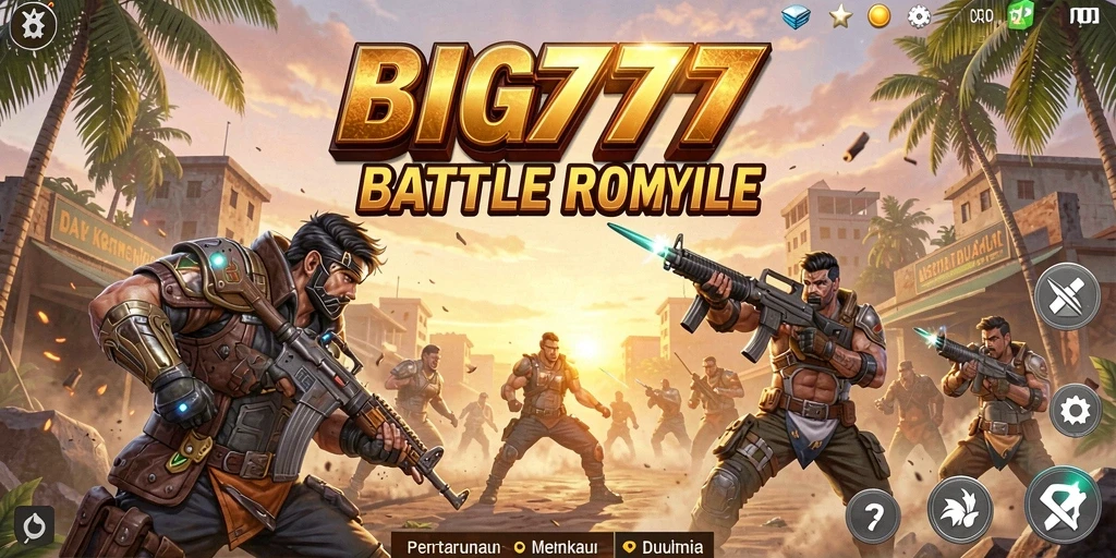 Screenshot menunjukkan aksi menegangkan dalam gameplay Battle Royale.