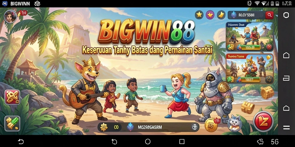 Tampilan gameplay menarik dan penuh warna dari BIGWIN88.