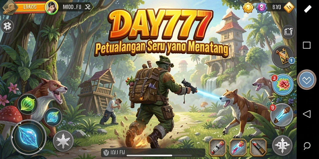 Tampilan gameplay DAY777 yang penuh aksi dan petualangan seru.