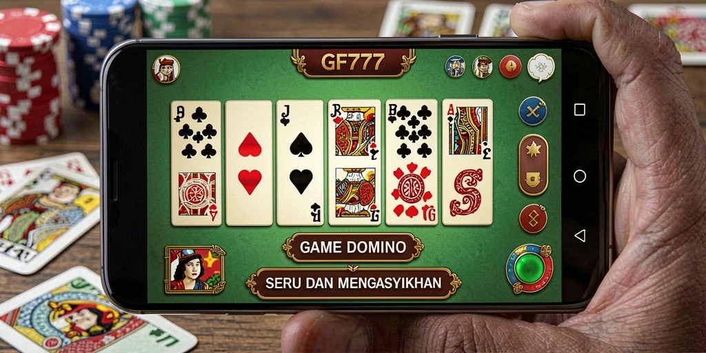 Tampilan gameplay Domino yang seru dan interaktif.