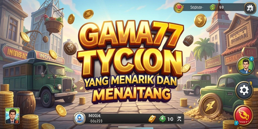 Tampilan gameplay INOVA77 dengan manajemen bisnis yang seru.
