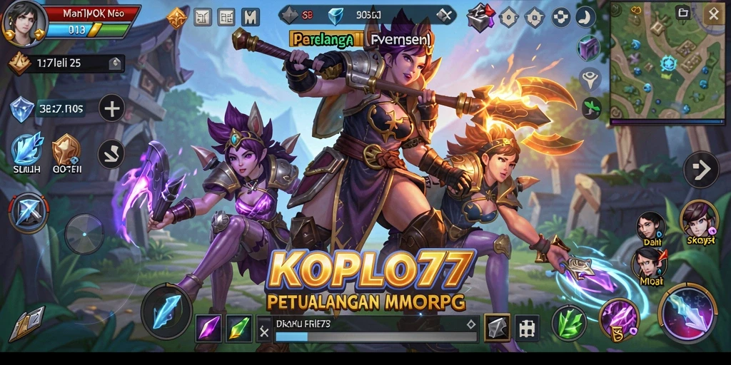 Gameplay seru dalam dunia petualangan KOPLO77 MMORPG.