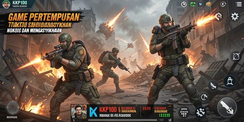 Tampilan gameplay seru dan aksi mendebarkan di KPK100.