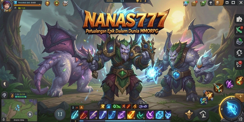 Tampilan gameplay NANAS777 yang menakjubkan dalam pertempuran MMORPG.