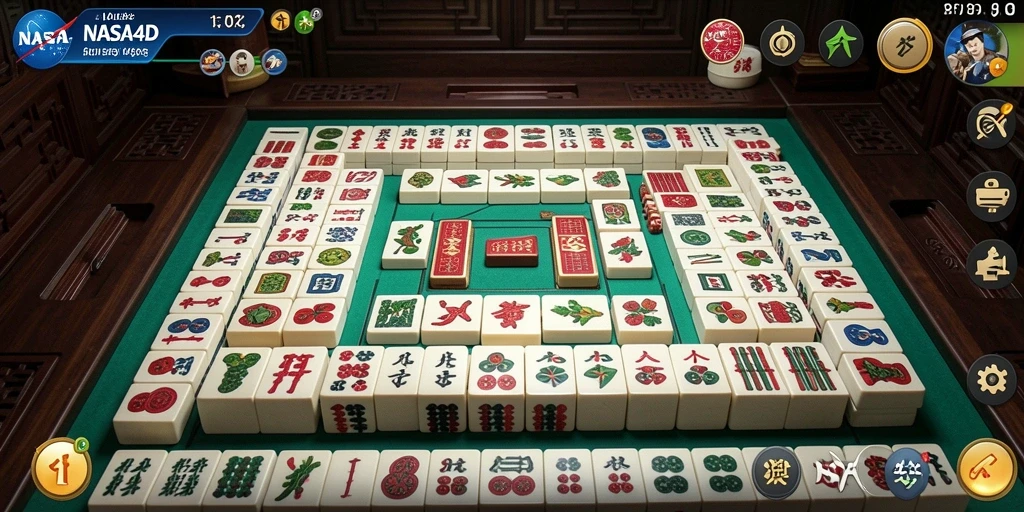Screenshot gameplay NASA4D menampilkan momen intens bermain Mahjong.