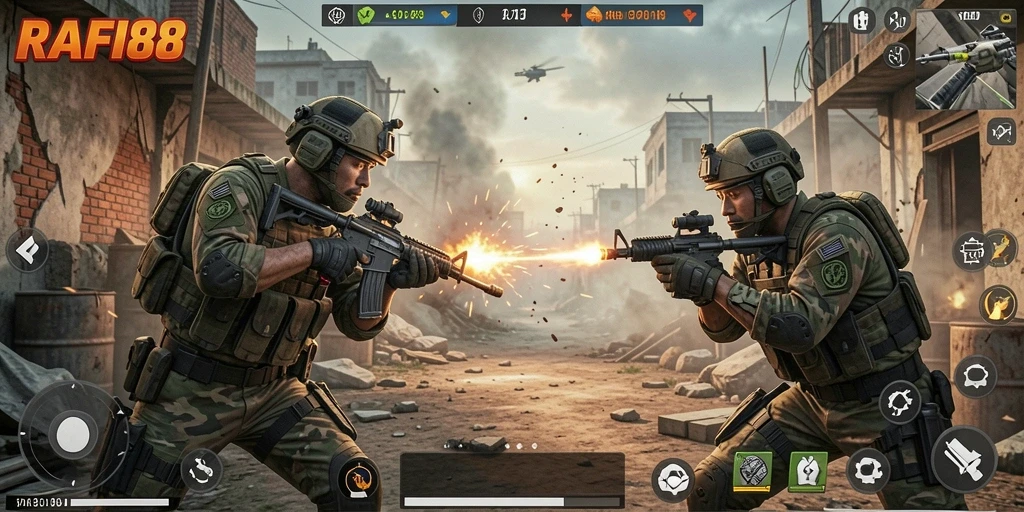Screenshot aksi menegangkan dari gameplay RAFI88 yang memukau.