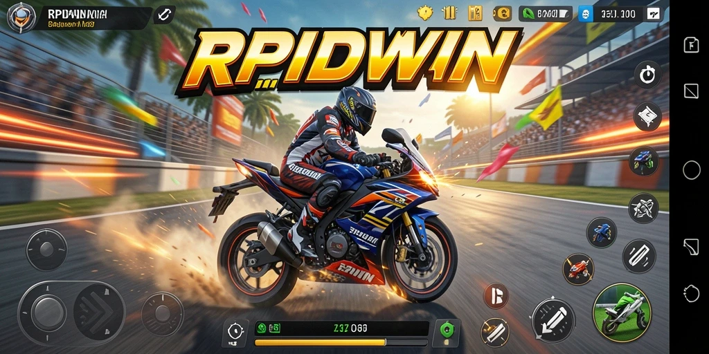Tampilan mendebarkan dari balapan motor di RPIDWIN.