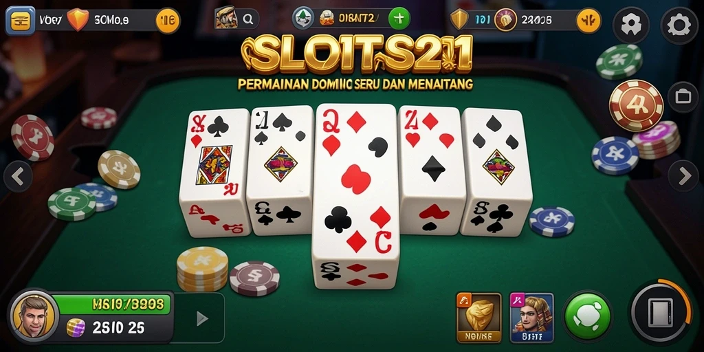 Tampilan menarik dari SLOT21 saat bermain Domino.