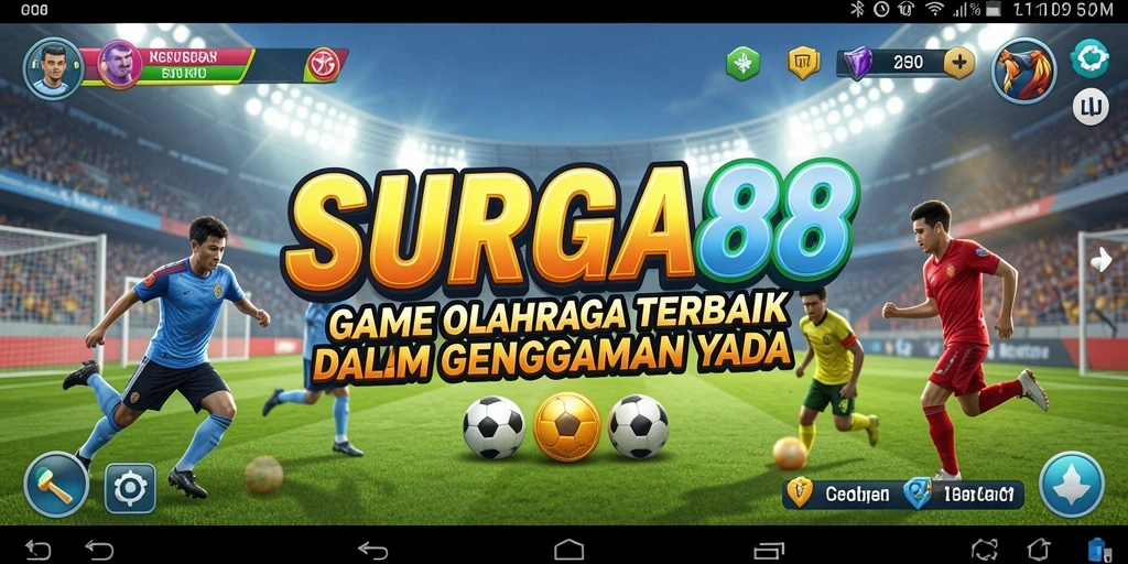 Screenshot SURGA88 menampilkan suasana seru dalam pertandingan olahraga.