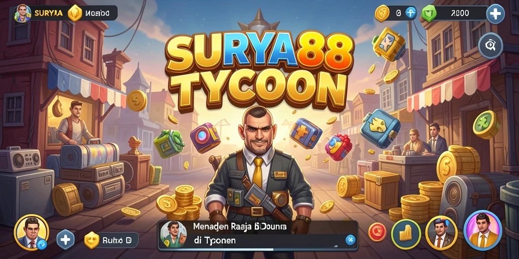 Tampilan menarik dari gameplay SURYA88 dengan elemen Tycoon yang menarik.